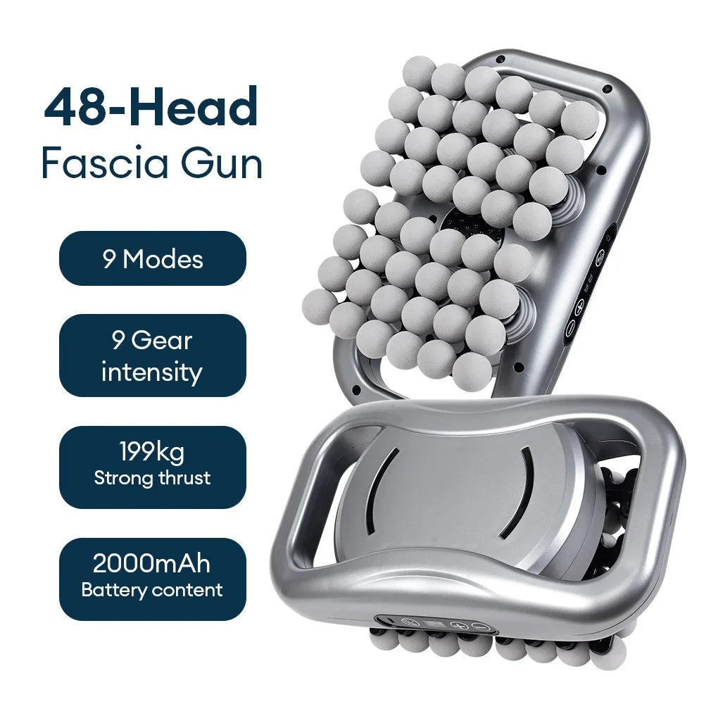 42 Massage Heads Massage Gun Deep Tissue Muscle Wireless High Frequency Vibration Masajeador Body Back Leg Neck Massager