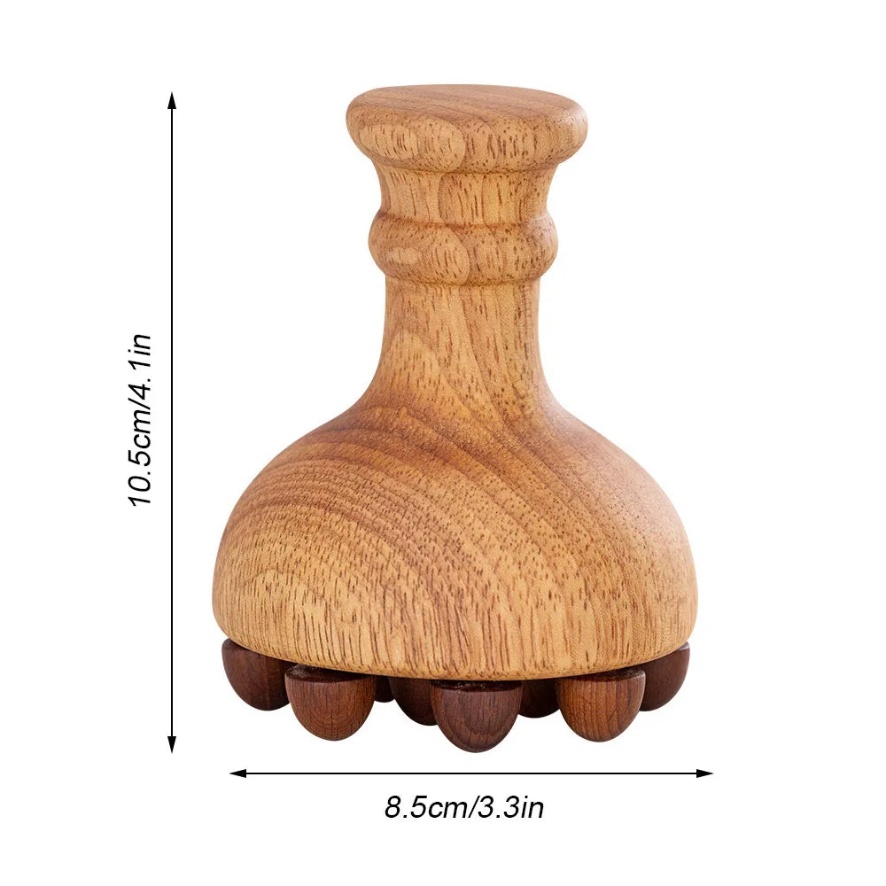 Wood Therapy Tools Mushroom Lymphatic Drainage Massager, Colombiana Trigger Point Massage Tools for Deep Tissue, Body Shaping