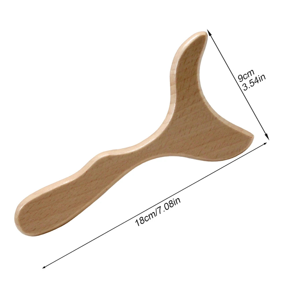Wood Therapy Tools Mushroom Lymphatic Drainage Massager, Colombiana Trigger Point Massage Tools for Deep Tissue, Body Shaping