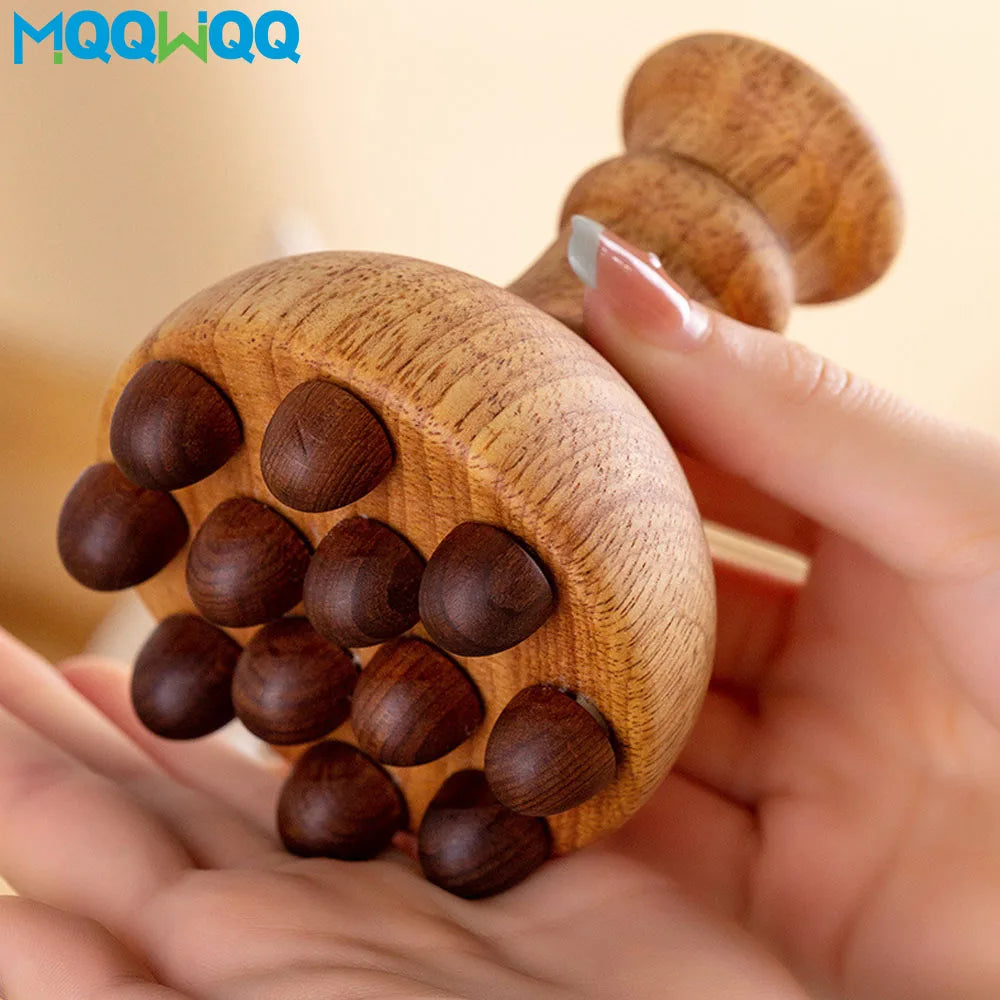 Wood Therapy Tools Mushroom Lymphatic Drainage Massager, Colombiana Trigger Point Massage Tools for Deep Tissue, Body Shaping