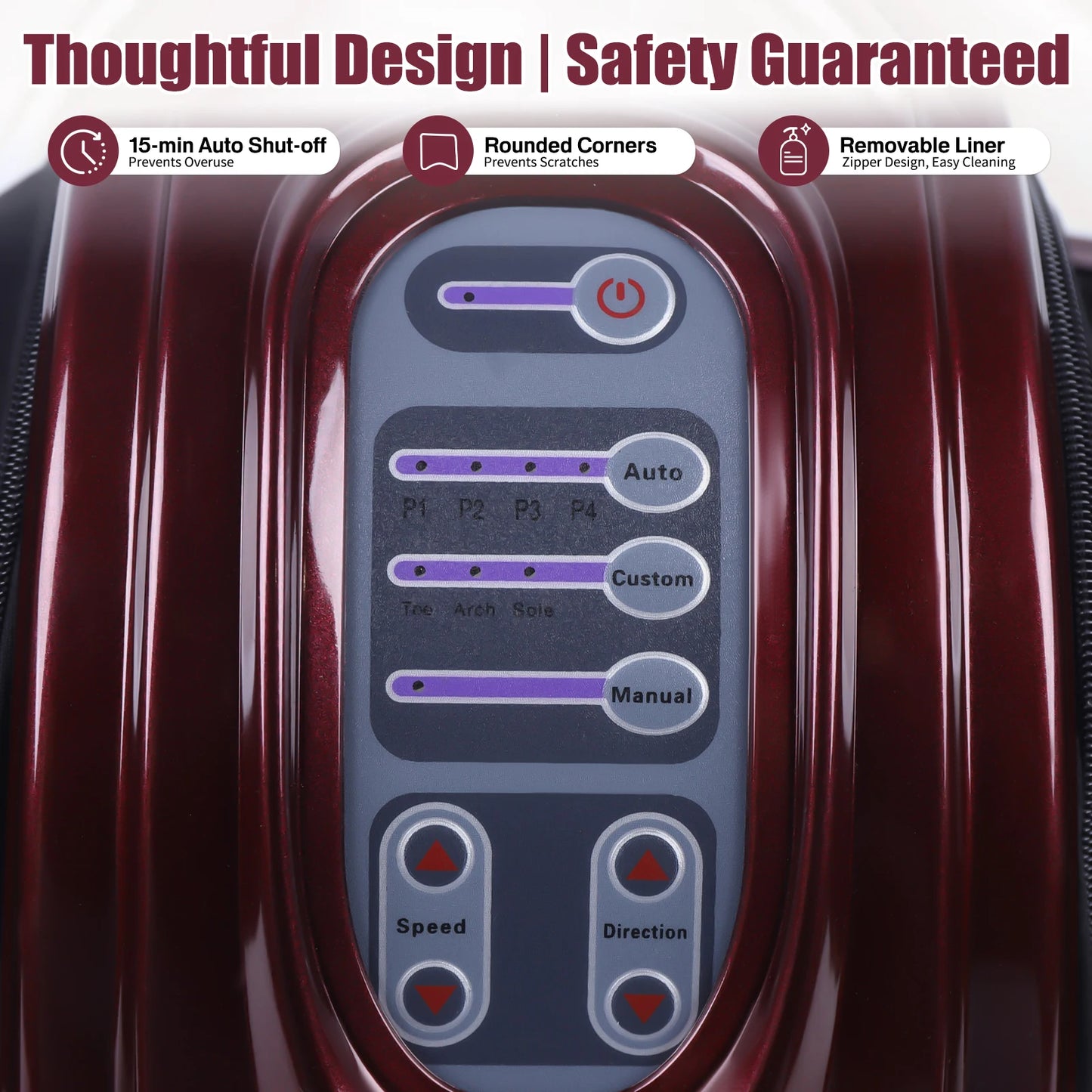 Foot Massager Shiatsu with Kneading, Rolling and Air Compression, Relieves Plantar Fasciitis and Revitalizes Tired Feet