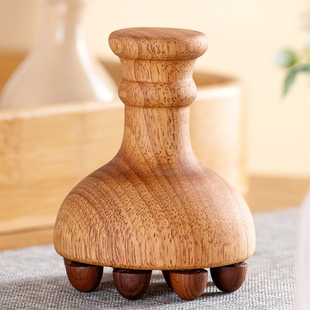 Wood Therapy Tools Mushroom Lymphatic Drainage Massager, Colombiana Trigger Point Massage Tools for Deep Tissue, Body Shaping