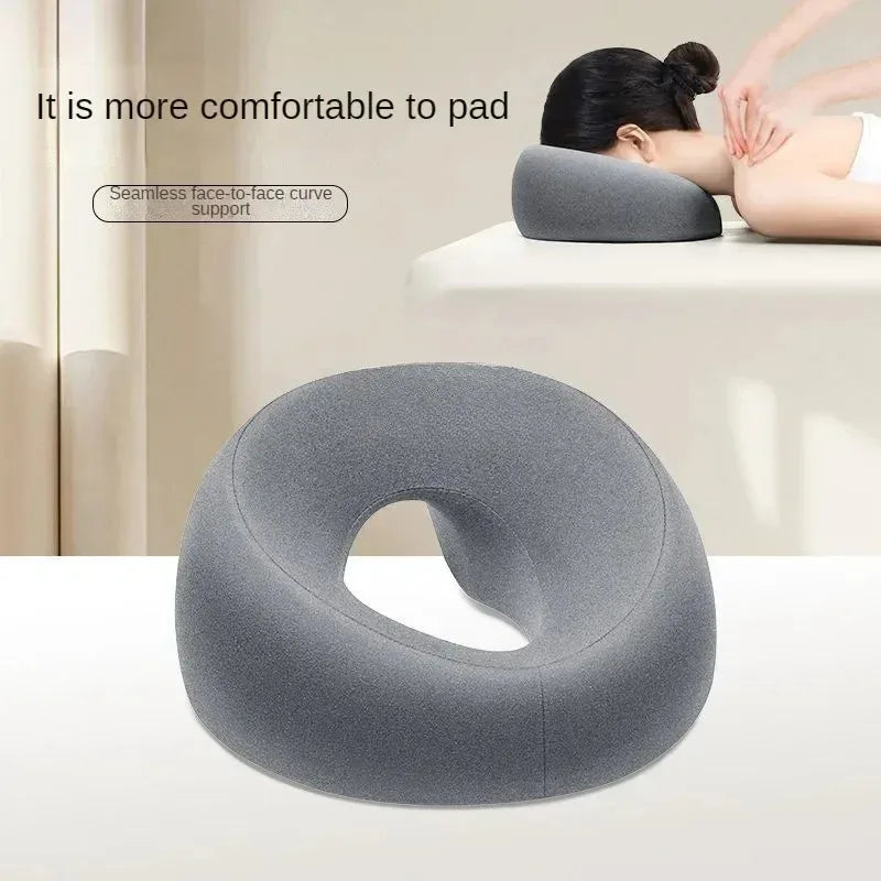 Ergonomics Lying Down Pillow Memory Foam Breathable Head Rest Support Pillow Body Massage Face Rest Pillow for Beauty Salon
