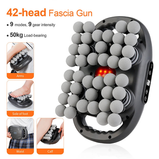 42 Massage Heads Massage Gun Deep Tissue Muscle Wireless High Frequency Vibration Masajeador Body Back Leg Neck Massager