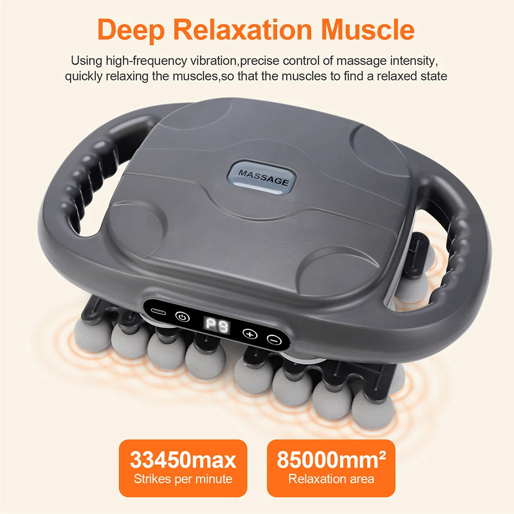 42 Massage Heads Massage Gun Deep Tissue Muscle Wireless High Frequency Vibration Masajeador Body Back Leg Neck Massager