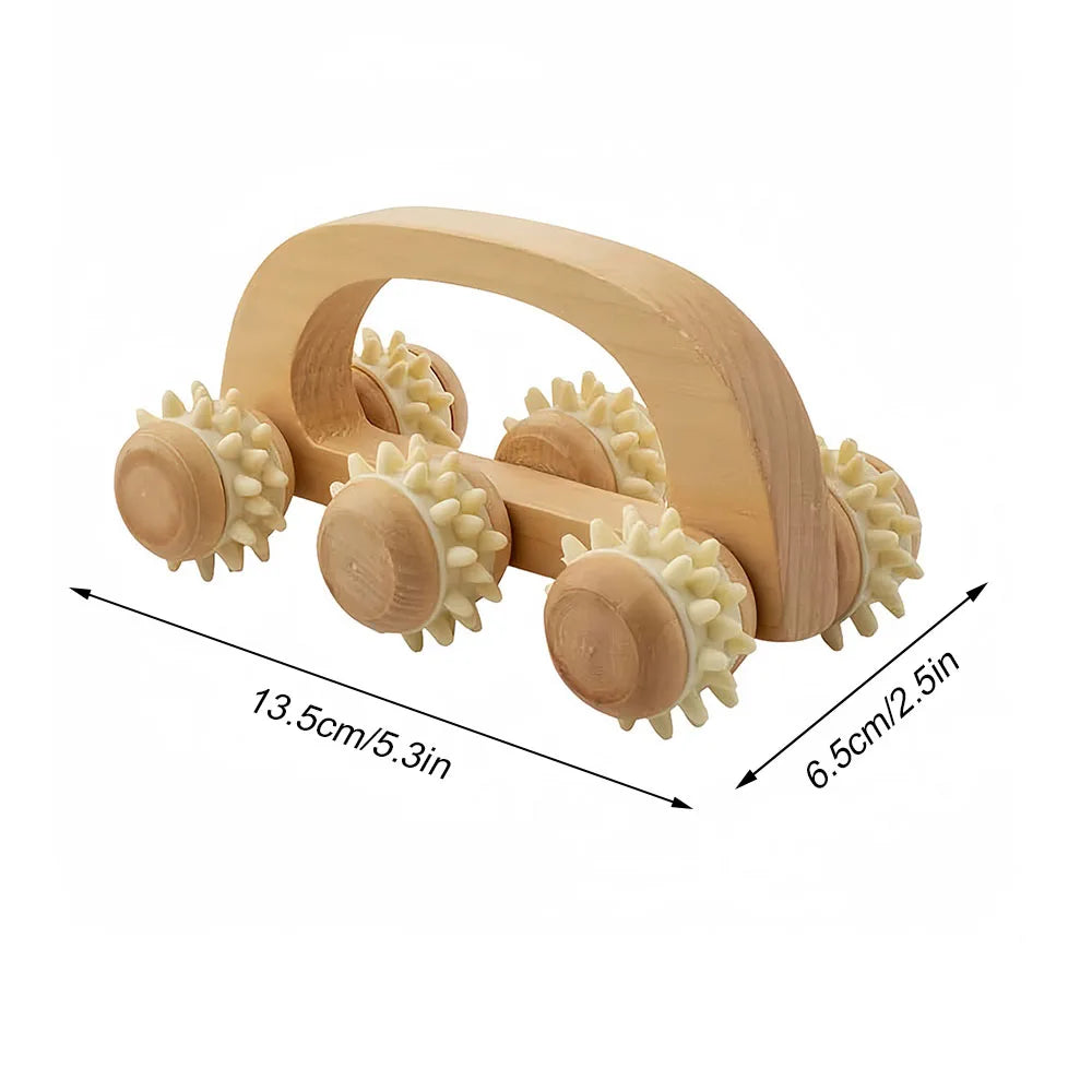 Wood Therapy Tools Mushroom Lymphatic Drainage Massager, Colombiana Trigger Point Massage Tools for Deep Tissue, Body Shaping